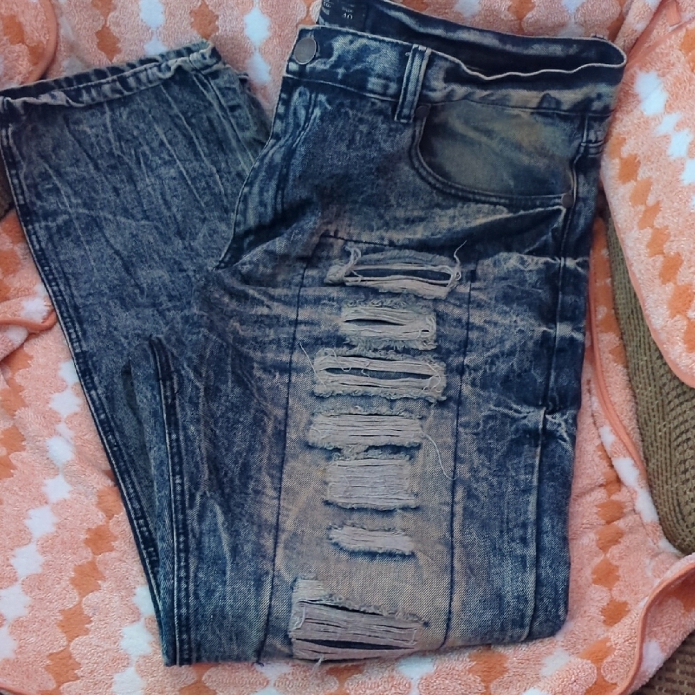 Distressed Blue Jeans for Men